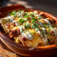 Shredded Beef Enchiladas with Creamy Sauce The Best Poblano Recipe