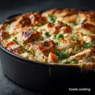 High Protein Crustless Chicken Pot Pie Healthy Weeknight Comfort Casserole
