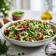 Layer Salad with Peas and Bacon Ready in 30 Min