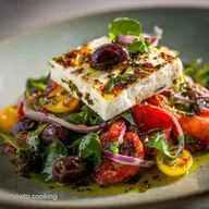 Mediterranean Salad: Bright Feta Lemon-Oregano Vinaigrette