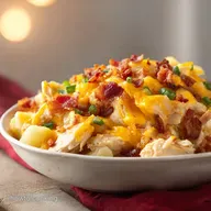 Loaded Baked Potato Chicken Casserole: Creamy and Golden