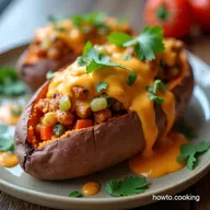 The Ultimate Weeknight Win Taco Stuffed Sweet Potatoes with Crema