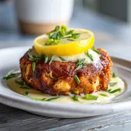 Mahogany Crust Crab Cake with Lemon Butter Sauce for 4 Servings