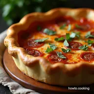 DeepDish Hamburger Sausage and Pepperoni Pie Recipe