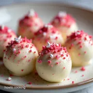 Easy NoBake White Chocolate Raspberry Cheesecake Balls