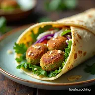 The Ultimate Vegan Falafel Wrap with Crispy Baked Chickpeas