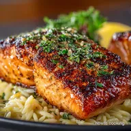 PanSeared Salmon with Lemon Orzo Restaurantworthy Easy
