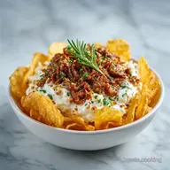 Tortilla Chip Dip with Ground Beef