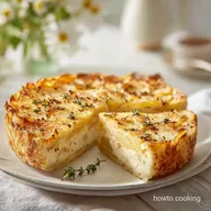 Passover Potato Pie: Traditional Crispy Pie for 12 Servings