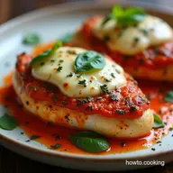 Melty Mozzarella Roasted Pepper Stuffed Chicken Breasts