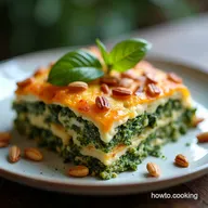 Easy Lasagna al Pesto with Creamy Ricotta B&eacute;chamel