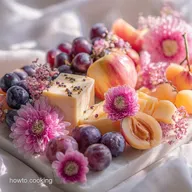 Pink Fruit and Cheese Charcuterie Board for Galentines Day Party Food