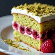 Pistachio Dream Cake A Raspberry Swirled Dessert