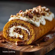 Pumpkin Pecan Cake Roll The Secret to NoCrack Rolling