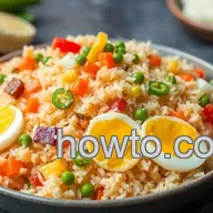 Quick Egg Fried Rice with Veggies Delight