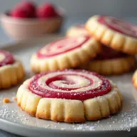 Buttery Raspberry Swirl Shortbread Cookies Recipe Easy Tea Time Treat