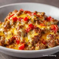 Rotel Queso with Ground Beef: Creamy