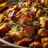 Sausage Herb Stuffing: Ultimate Sourdough Dressing, Crisp Edges