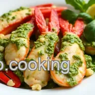 Saut&eacute;ed Langostinos in Fresh Pesto (Quick)