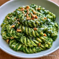 Simple Scratch Made Pesto Pasta for 4
