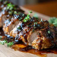 Meltingly Tender Slow Cooker Pork Tenderloin with Balsamic Glaze