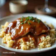 Authentic Smothered Chicken and Rice with Rich Gravy
