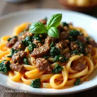 Speedy Beef Spinach Pasta Quick Mince Magic