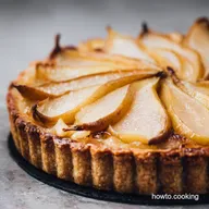 Spiced Pear Frangipane Tart Autumn dessert with pears