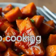 Sticky-Sweet Bourbon Glazed Candied Sweet Potatoes