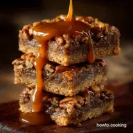 Sticky Toffee Pecan Shortbread Bars Buttery Shortbread Gooey Caramel