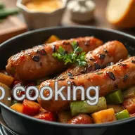 Delicious Stove Cooked Brats with Saut&eacute;ed Veggies: A Hearty Weeknight Meal