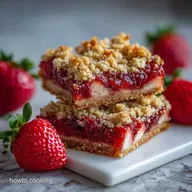 Strawberry Crumb Bars With Oat Crust