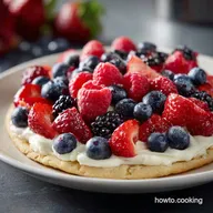 Fruit Pizza with Sugar Cookie Dough and Fresh Berries in 27 Minutes