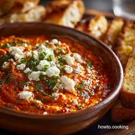 Veggie Dip: Tangy Roasted Red Pepper and Feta Recipe