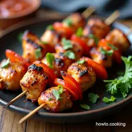 Sweet Smoky bbq chicken kabobs on the Grill Easy Recipe