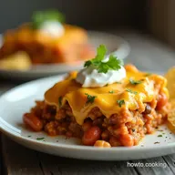 Taco Fiesta Casserole Easiest Taco Casserole with Tortilla Chips