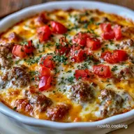Taco Seasoned Rotel Dip with Ground Beef
