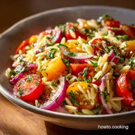 Tomato Orzo Pasta Salad Bright Zesty Mediterranean Side Dish