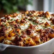 Ultimate Baked Ziti Casserole with Ricotta and Meat Sauce