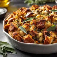 Thanksgiving Stuffing: Sourdough Dressing with Crispy Sage Butter Crust