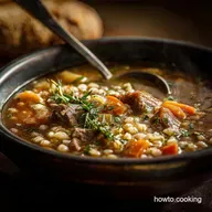 Proper Beef Barley Soup Deeply Savoury Old Fashioned Slow Simmer