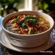 White Bean Chicken Chili: Creamy & Zesty