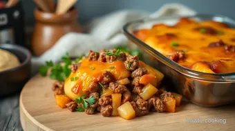 Bake Ground Beef Loaded Potato Casserole