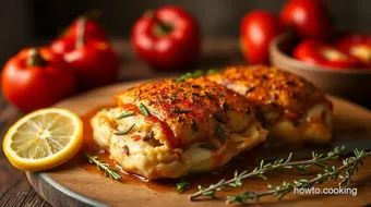 Bake Stuffed Chicken with Roasted Peppers