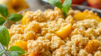 Baked Peach Crumble Recipe: Irresistible Treat recipe card