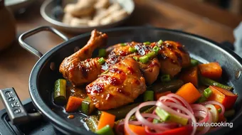 Cook Hibachi Chicken with Fresh Veggies