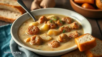 Cooked Potato Sausage Chowder Delight