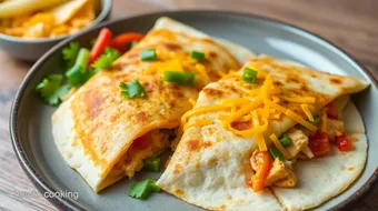 Fry Cheesy Chicken Quesadillas in 25 Min recipe card