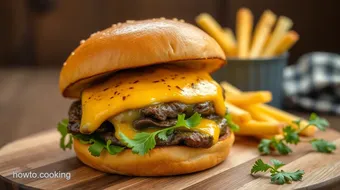 Grilled Beef Crack Burger with Cheesy Goodness