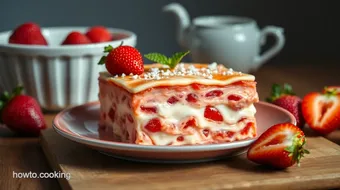 No-Bake Strawberry Jello Lasagna Delight